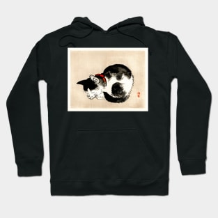 Sleeping cat by Kōno Bairei Hoodie